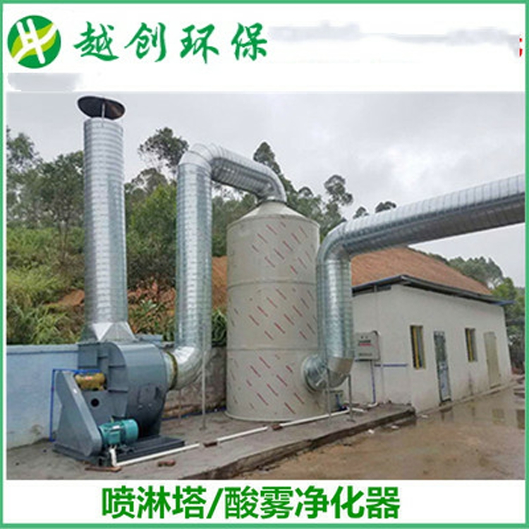 水噴淋油煙除臭凈化工程施工現場
